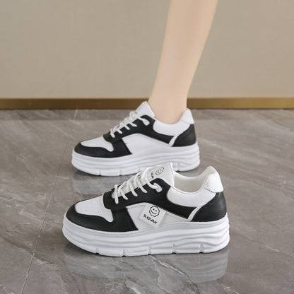 Damen Sneaker Plattform Schuhe Hoch mit Polsterung
