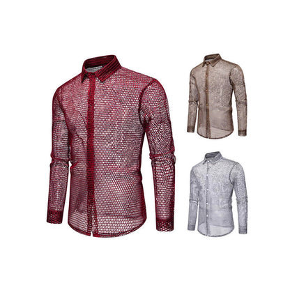 Herren Netzhemd Elegant Atmungsaktiv Exklusiv