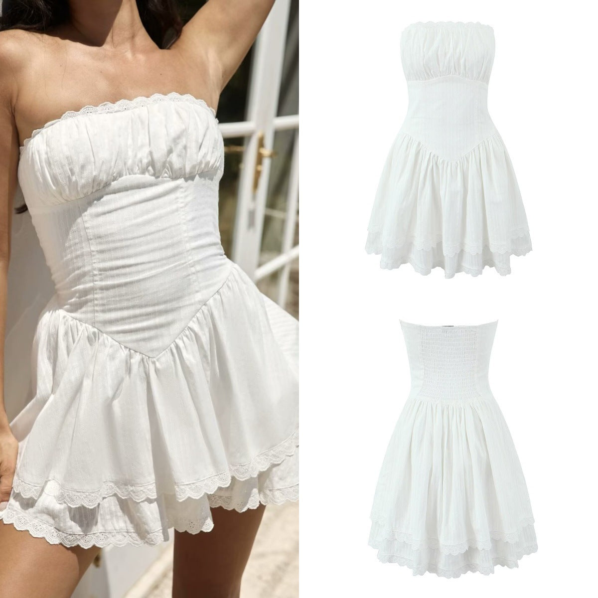 Modernes Minikleid mit Brustdetail von BerlinGlamour