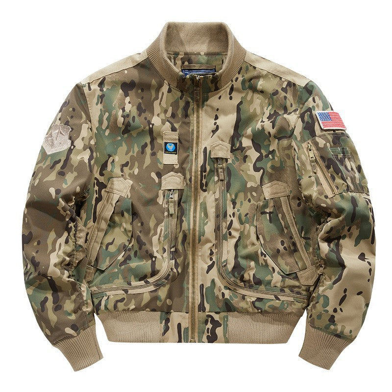 Herren Bomberjacke Sportlich Vielseitig Mit Taschen