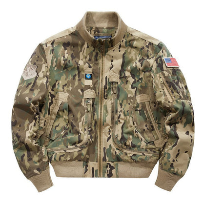 Herren Bomberjacke Sportlich Vielseitig Mit Taschen