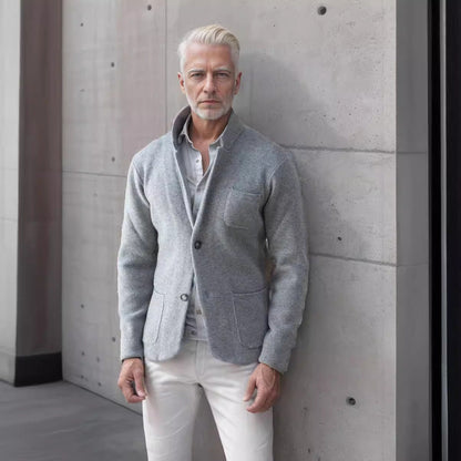 Herren Strickmantel Modern Geschnitten Komfortabel Mit Taschen