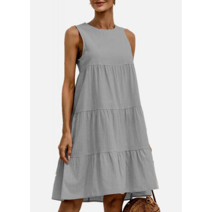 BerlinGlamour Ärmelloses Wickelkleid mit Panel-Design
