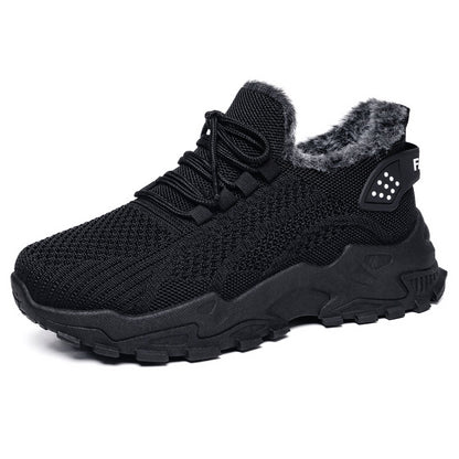 Damen Sneaker Fleecegefüttert Laufschuhe Rutschfest Sportlich