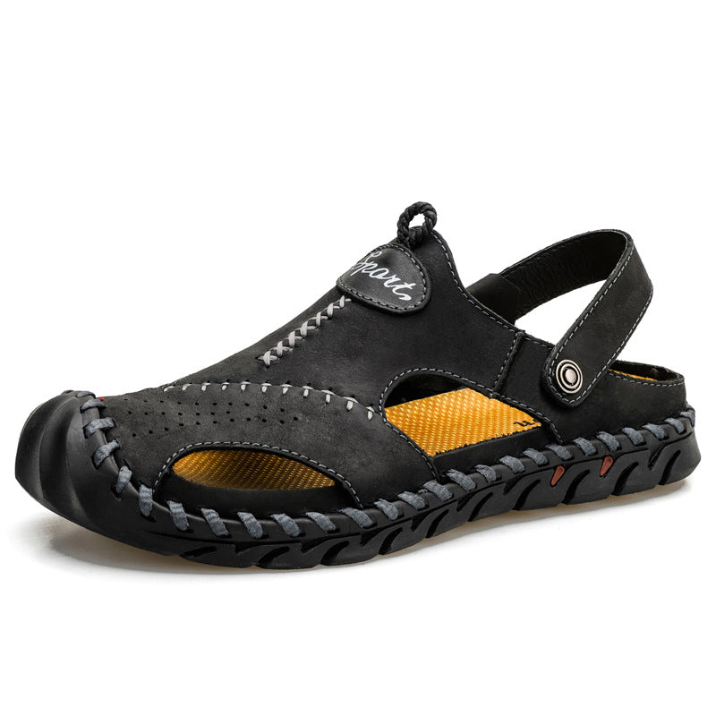 Herren Sandalen atmungsaktiv mit Luftlöchern und verstellbarem Riemen