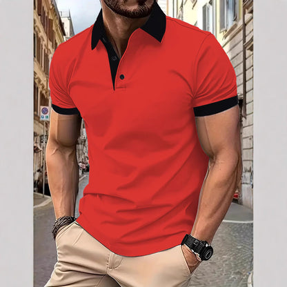 Herren Poloshirt Modern mit Kontraststreifen - BerlinGlamour