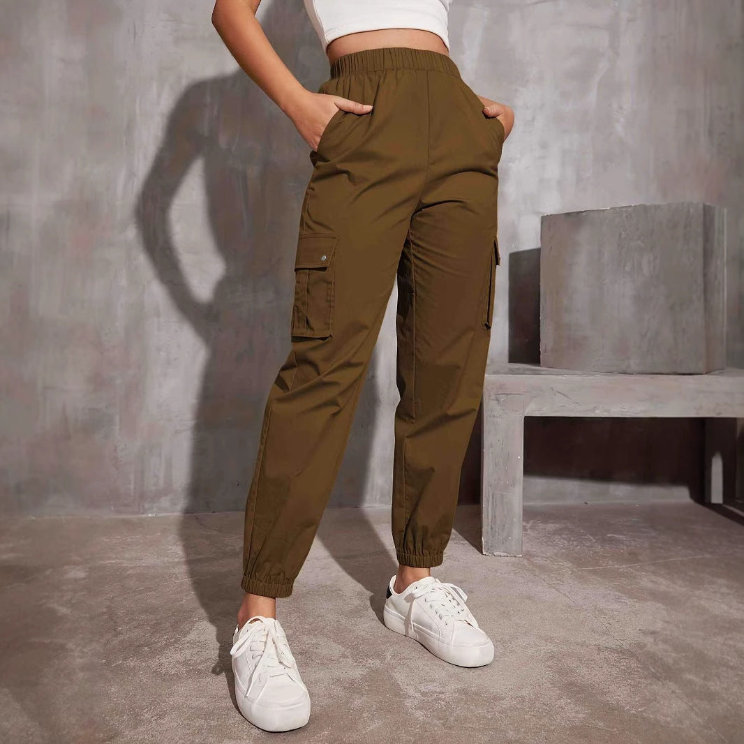Damen Cargo-Hose Bequem Praktisch Mit Taschen - BerlinGlamour