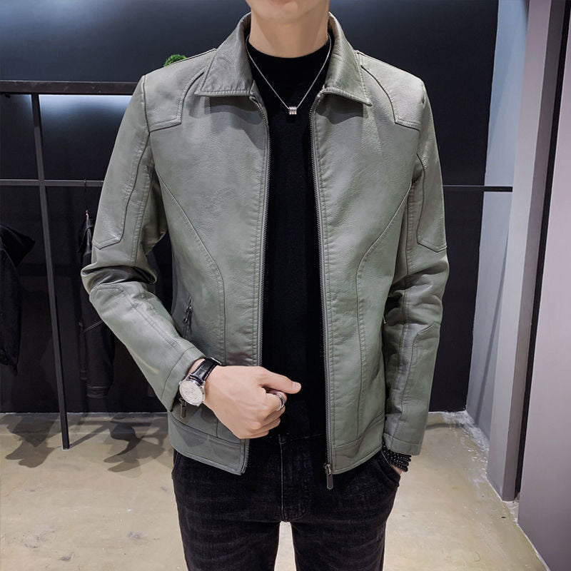 Lederjacke Herren Lässig Urban Schwarz