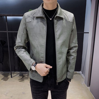 Lederjacke Herren Lässig Urban Schwarz