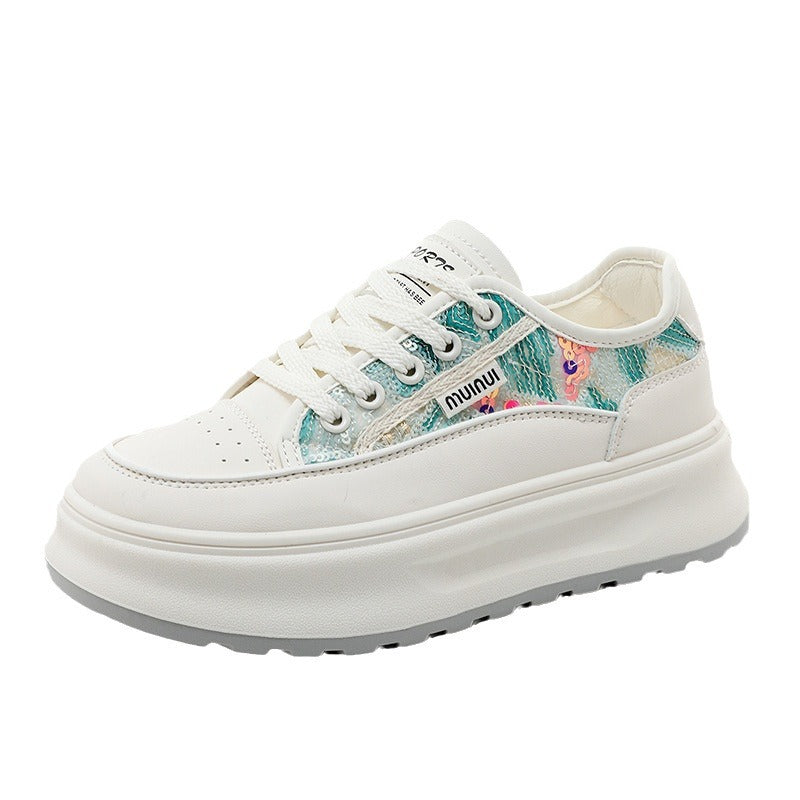 Damen Plateau Sneaker High Heel Sportschuh Trendy