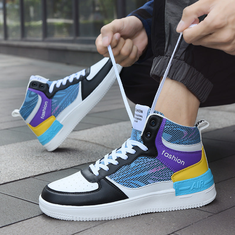 Damen Sneaker High-Top atmungsaktiv Mesh Weich - BerlinGlamour