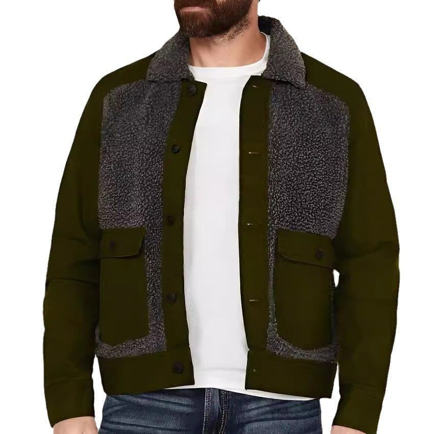 Herren Outdoor-Jacke Teddyfellkragen Warm Funktional
