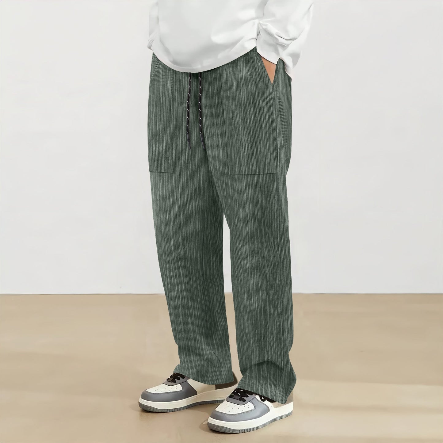 Herren Freizeithose Modern Streifenmuster Trendig