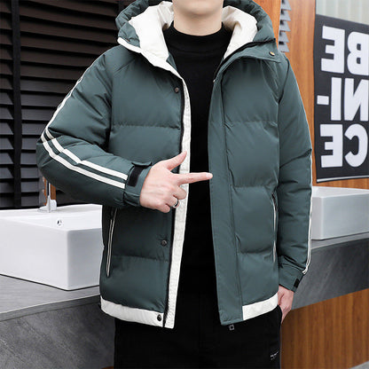 Herren Daunenjacke Sportlich Warm mit Hochkragen