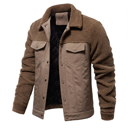 Herren Jeansjacke Gefüttert Warm Modern