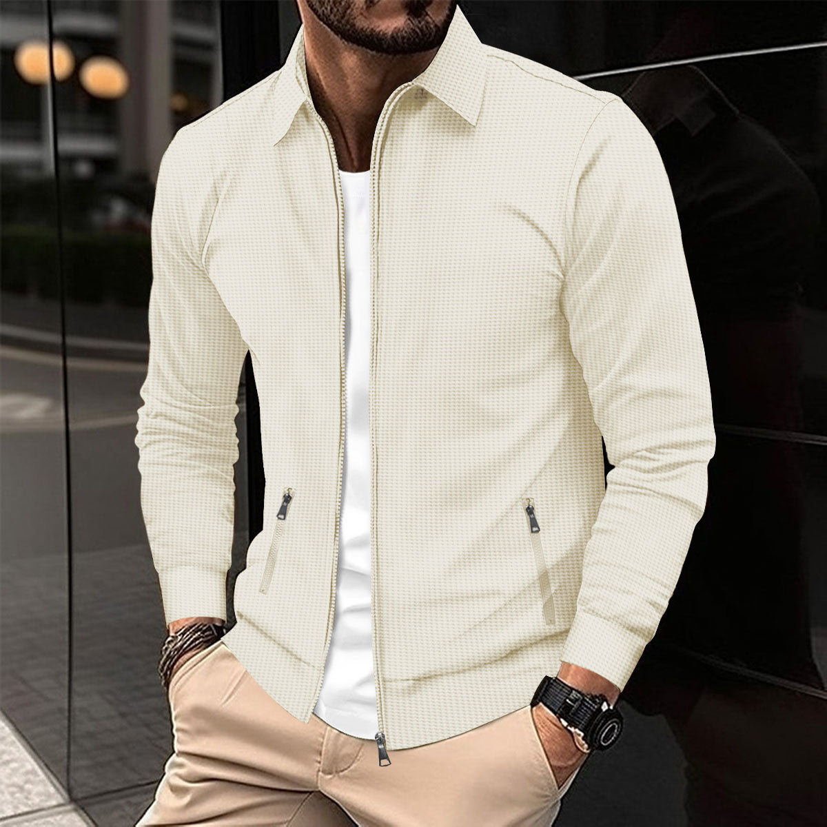 Herren Sportjacke Modern mit Seitentaschen Berlin Style