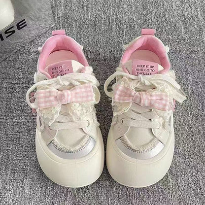 Damen Sneaker Weich Komfortabel Rüschen Sneaker Frauen