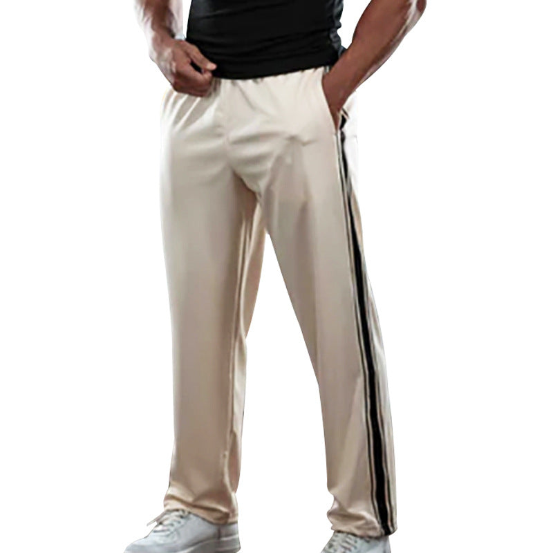 Herren Sporthose Atmungsaktiv mit Taschen und Streifen