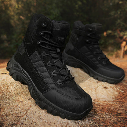 Herren Wanderschuhe Hoch Knöchelschutz Rutschfest Outdoor
