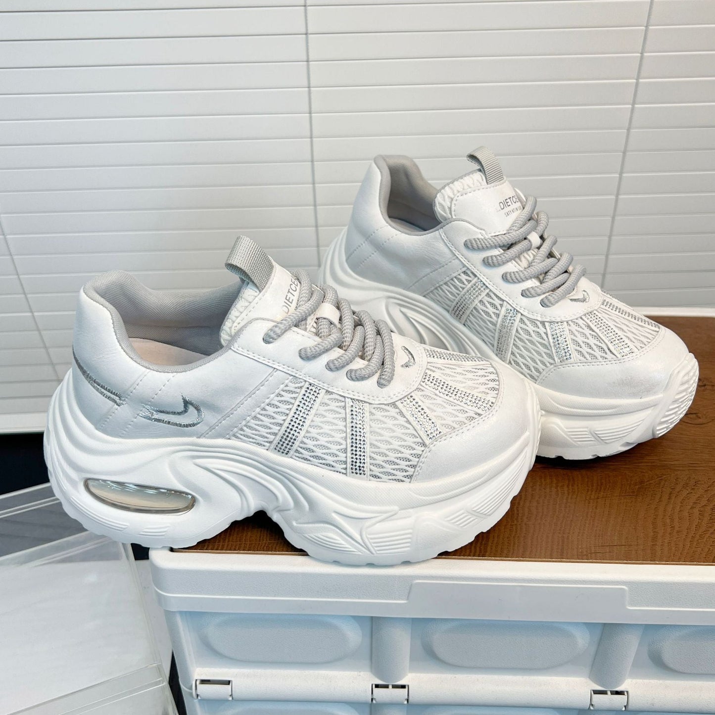 Damen Sneaker Sportlich Atmungsaktiv Trend