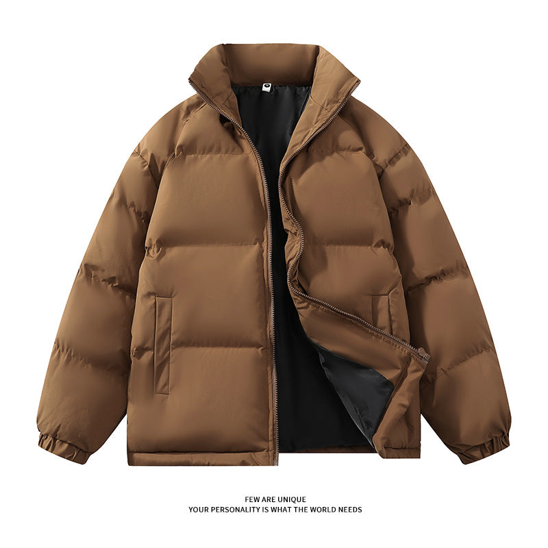 Herren Winterjacke Warm Gefüttert Mit Hochem Kragen