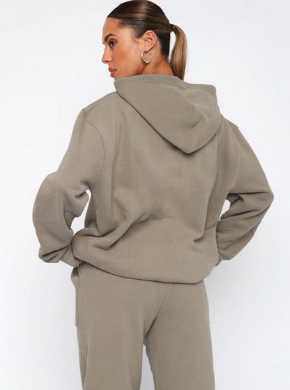 Damen HoodieSet Oversized JoggerSet Bequem