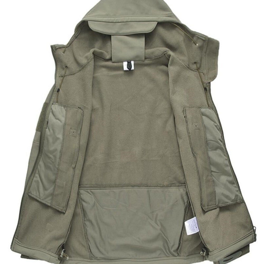 Herren Outdoor-Jacke Warm Isolierend Fleece Reißverschluss Taschen