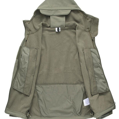 Herren Outdoor-Jacke Warm Isolierend Fleece Reißverschluss Taschen