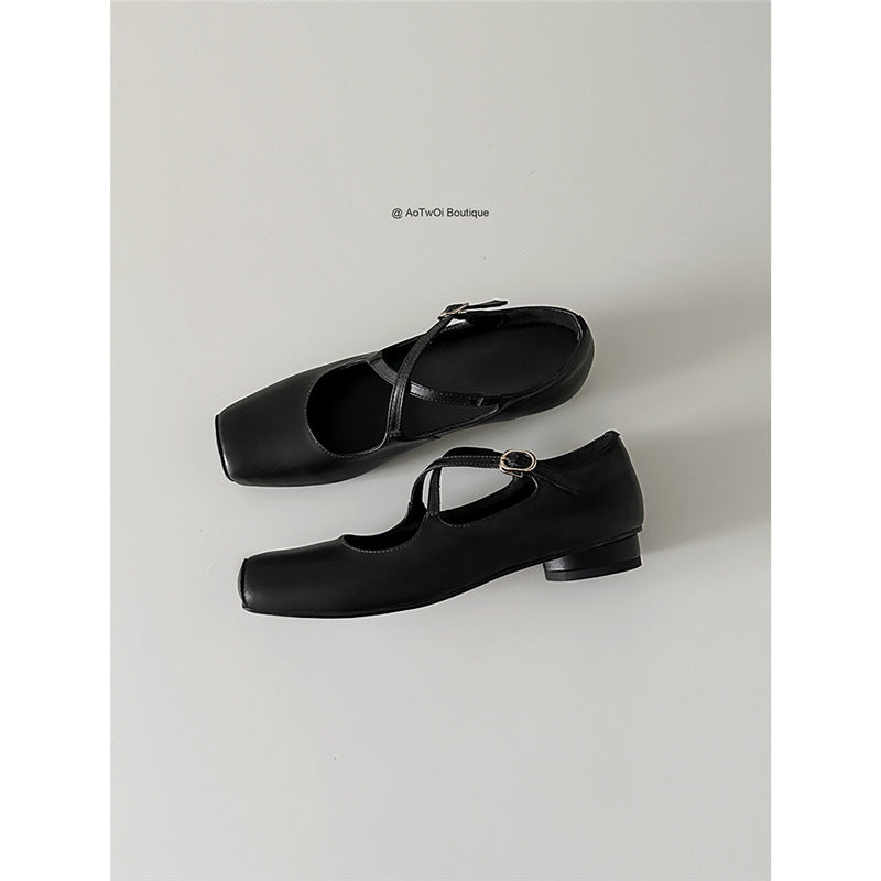Damen Ballerinas Leopardenmuster Elegante Schuhe mit Riemen