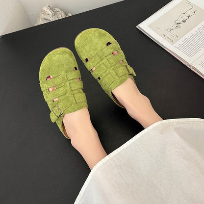 Damen Clogs Weich Bequem Riemendesign Modern