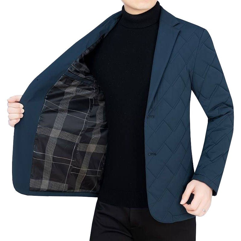 Herren Steppjacke Slimfit mit Karomuster Modern - BerlinGlamour