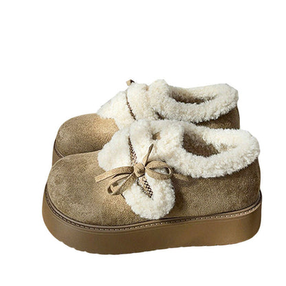 Damen Slipper Weich Flauschig Warm mit Riemchen
