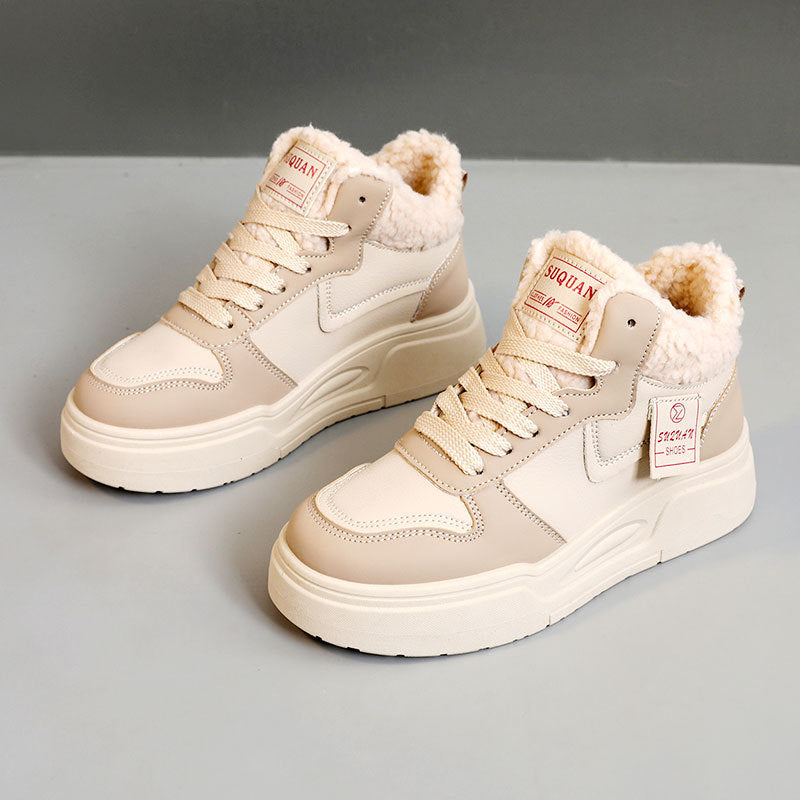 Damen Sneaker High Top Modisch Sportlich Mit Weichem Innenfutter