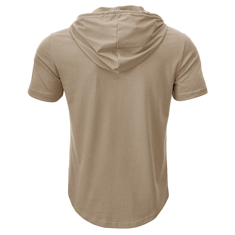 Herren Polo Kurzarm mit Kapuze Modern Sportlich