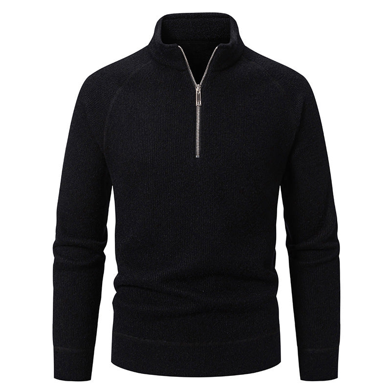 Herren Pulli Modern Raglan Ärmel Reißverschluss