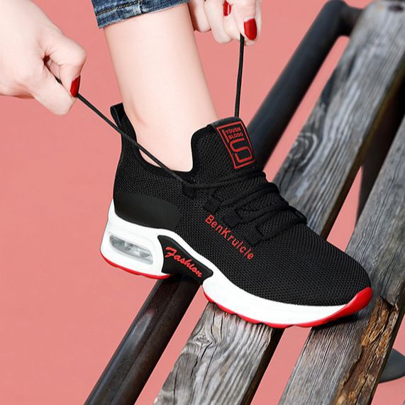 Damen Sneaker Atmungsaktiv mit Luftpolster Sohle bequem