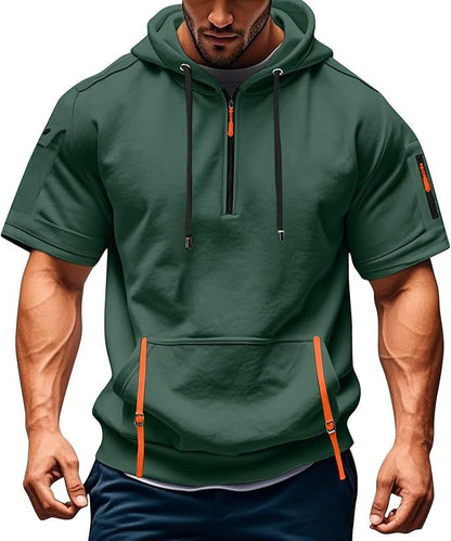 Herren Hoodie Freizeitjacke Mit Reißverschlusstaschen Modern