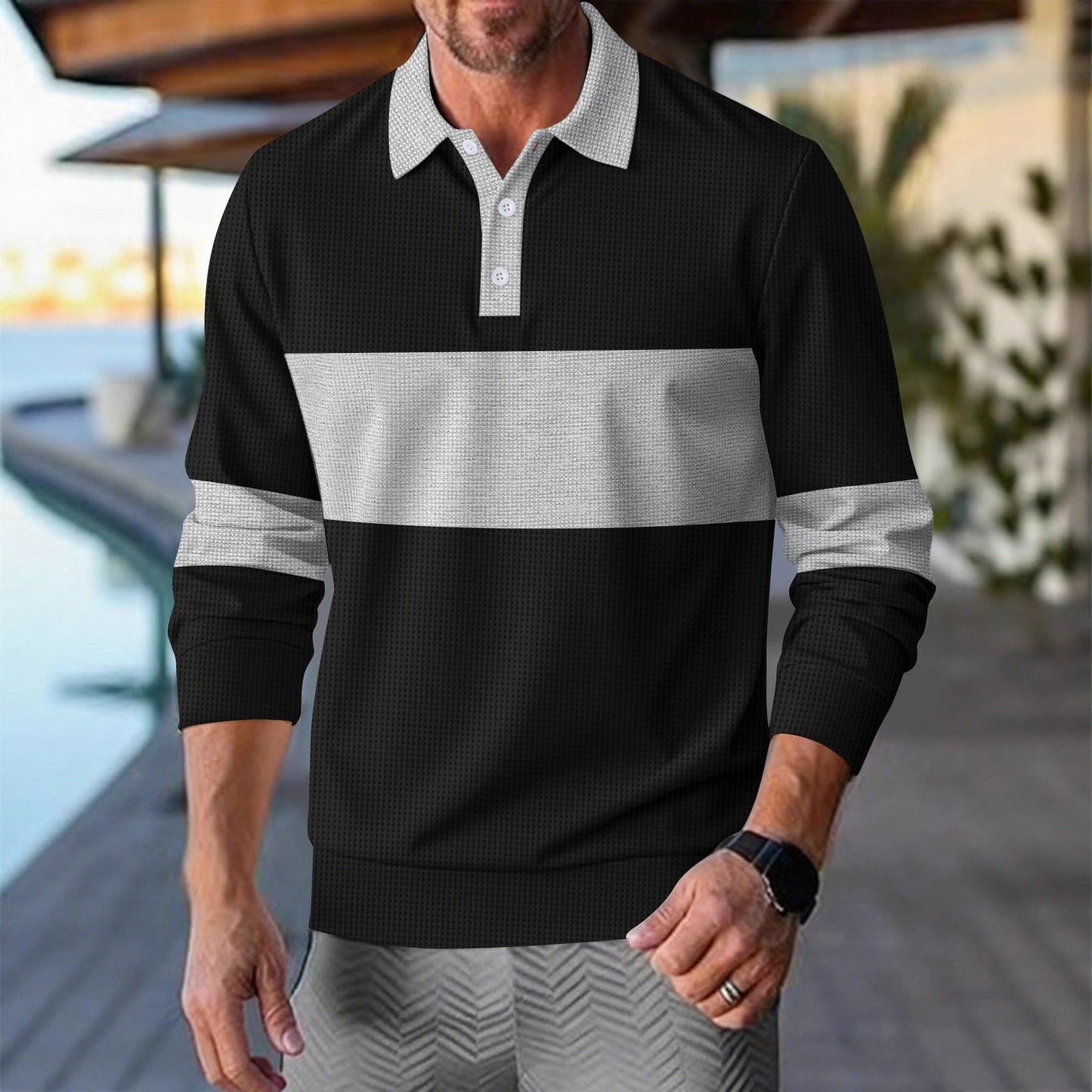 Herren Poloshirt Sportlich Moderner Kragen - BerlinGlamour
