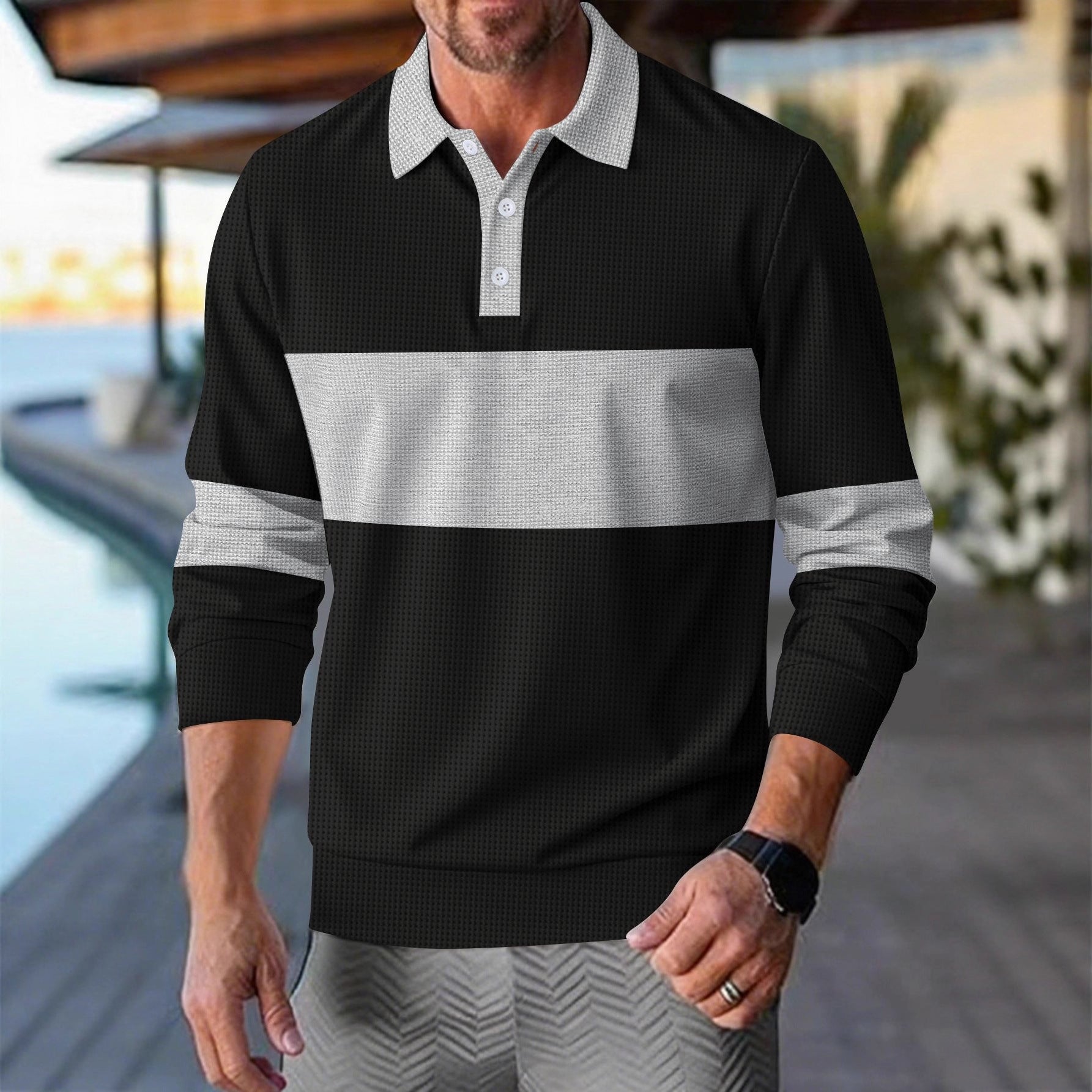 Herren Poloshirt Sportlich Moderner Kragen - BerlinGlamour