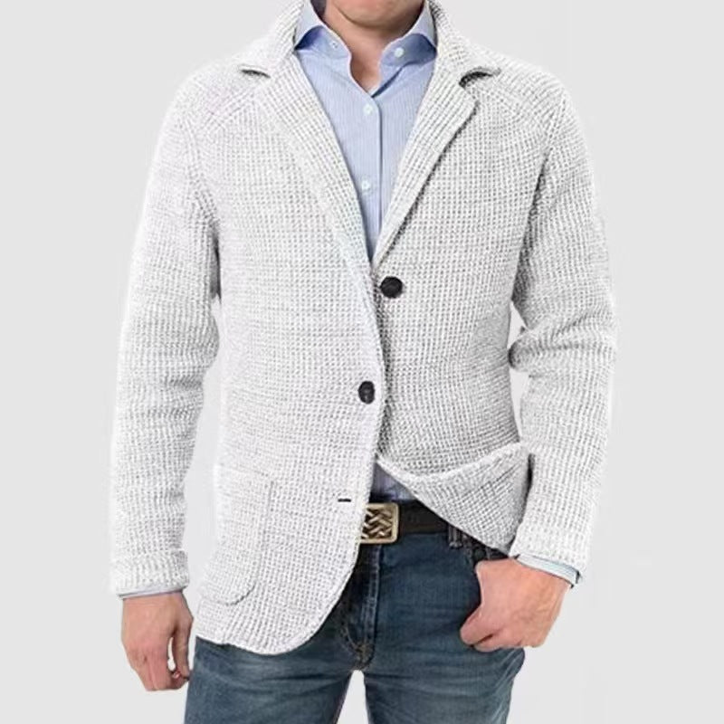 Herren Strickjacke Modisch Gestreift Elegant
