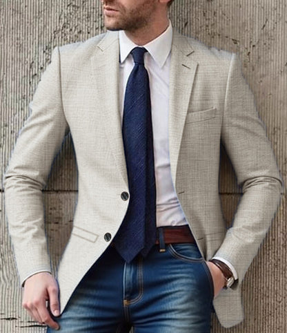 Herren Blazer Elegant Strukturiert Moderne Schnitt