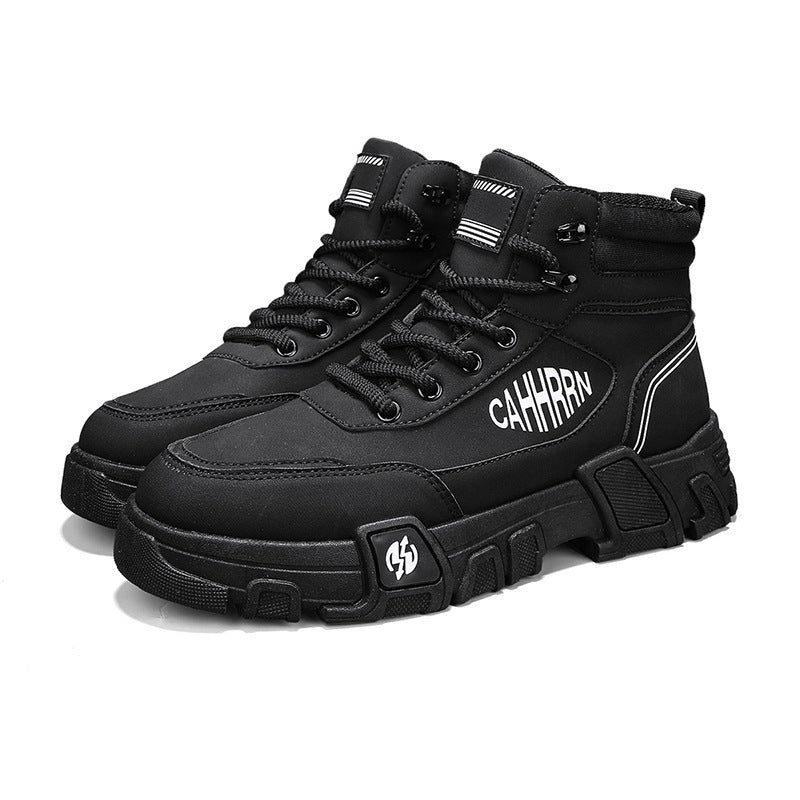 Damen High-Top Sneaker Robust Stylisch Schwarz