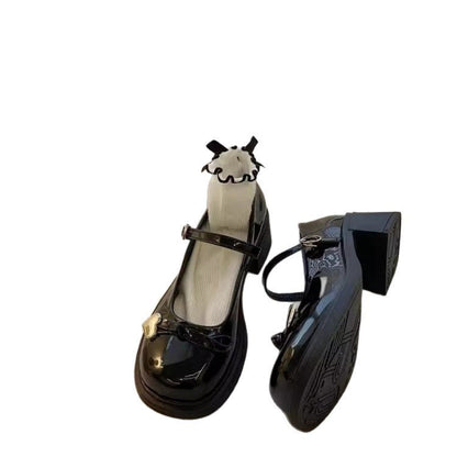 Damen Schuhe Mary Jane mit Herz und Rüschen