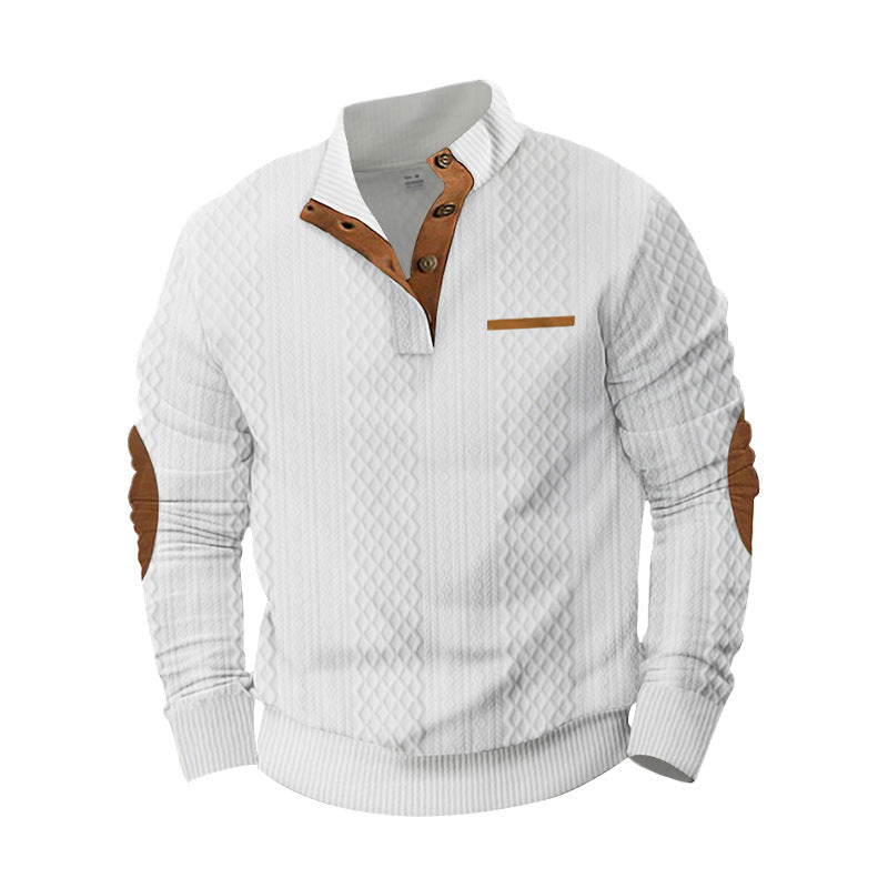 Strickpullover Herren Modern mit Kontrastdetails