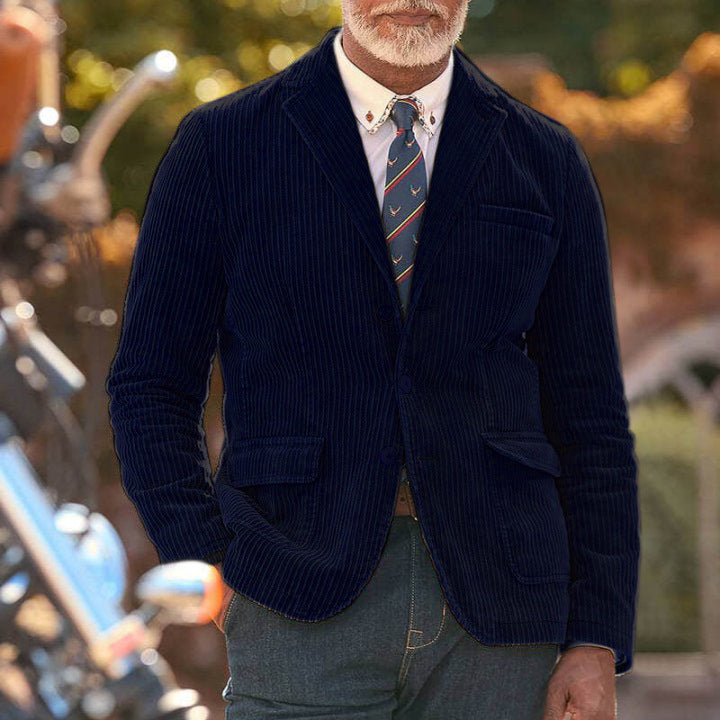 Herren Kordjacke Strukturiert Modern - BerlinGlamour