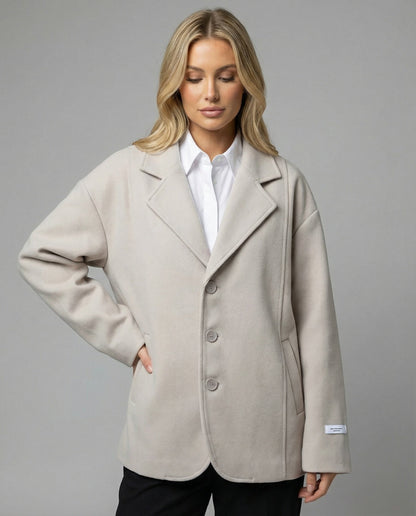 Damen Strickcardigan Weiß Großzügig Mit Knöpfen und Taschen