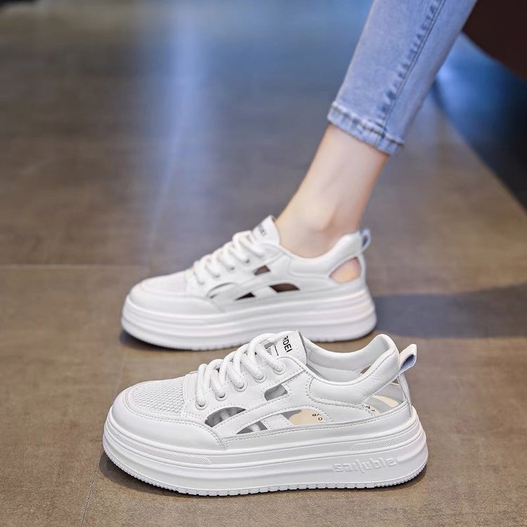 Damen Plattform Sneaker atmungsaktiv Trendig Hoch