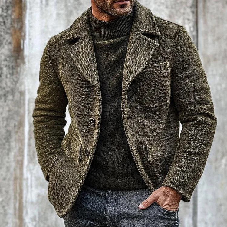 Herrenjacke Modern Strukturiert Mit Taschen - BerlinGlamour