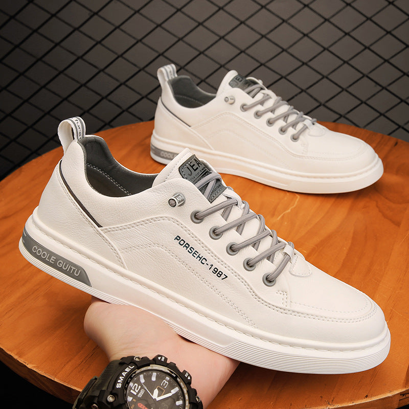 Damen Sneaker Atmungsaktiv Leder Freizeitschuhe