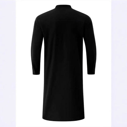 Herren Kurta Stehkragen Holzknöpfe Modern Berlin